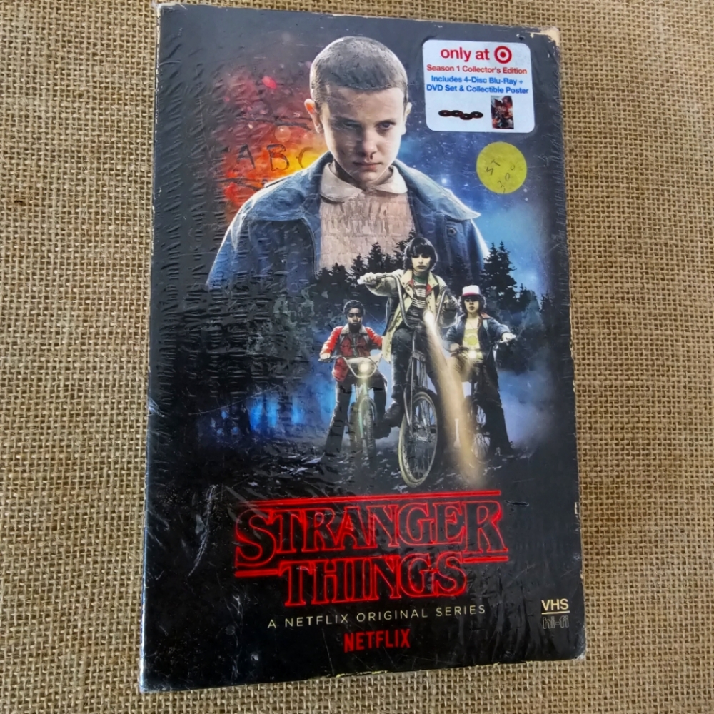 NIB Stranger Things VHS Box DVD/Blu Ray 4 Disc Set - First Season Netflix